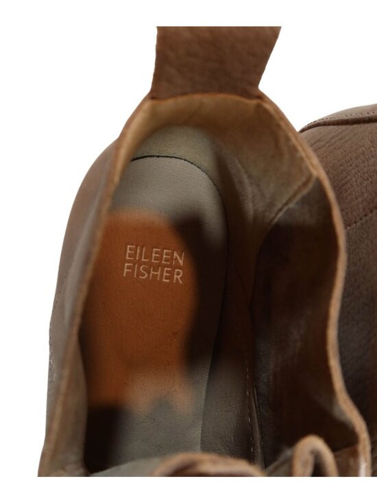 EILEEN FISHER Capa Nubuck Leather Lace Up Wedge Boots Size 9 B Tan - Picture 7 of 10